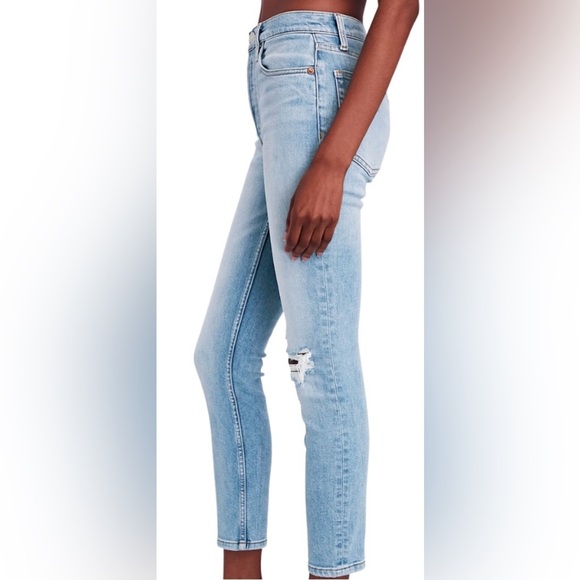 NEW! Re/Done Jeans 90’s High Rise Ankle Crop Denim Maliblue Size 25 $225 MSRP - Picture 3 of 11